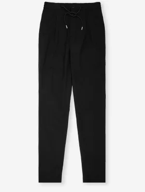 Louis Copeland Drawstring Tech Trousers Black