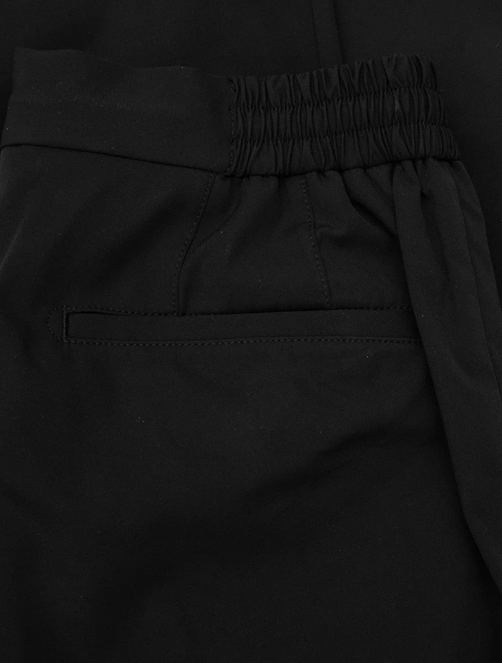 Louis Copeland Drawstring Tech Trousers Black