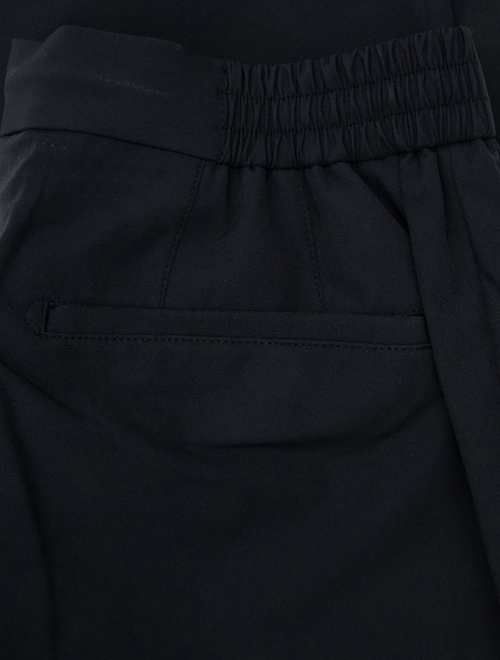 Louis Copeland Drawstring Tech Trousers Navy