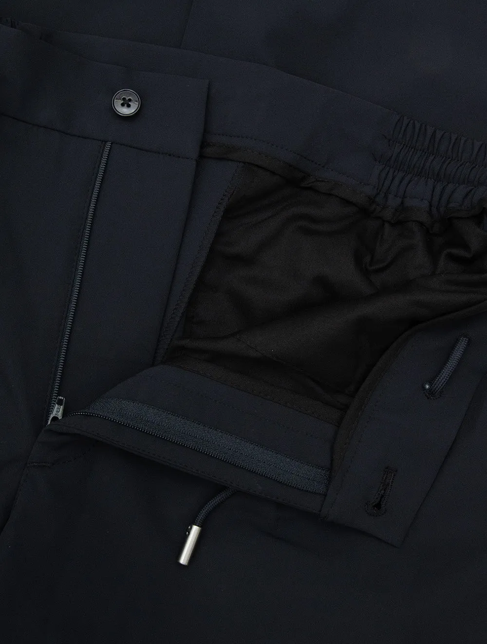 Louis Copeland Drawstring Tech Trousers Navy