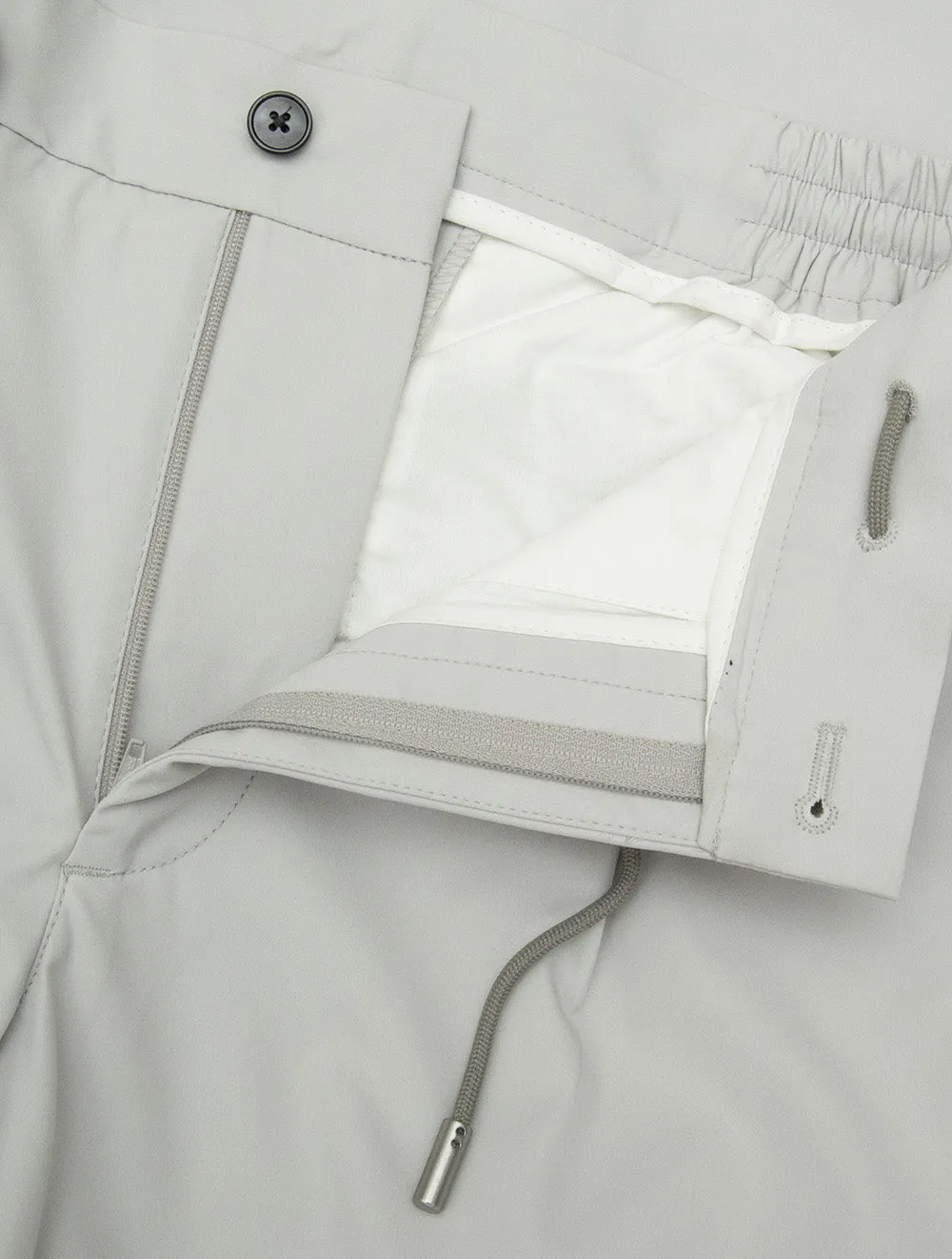 Louis Copeland Drawstring Tech Trousers Stone