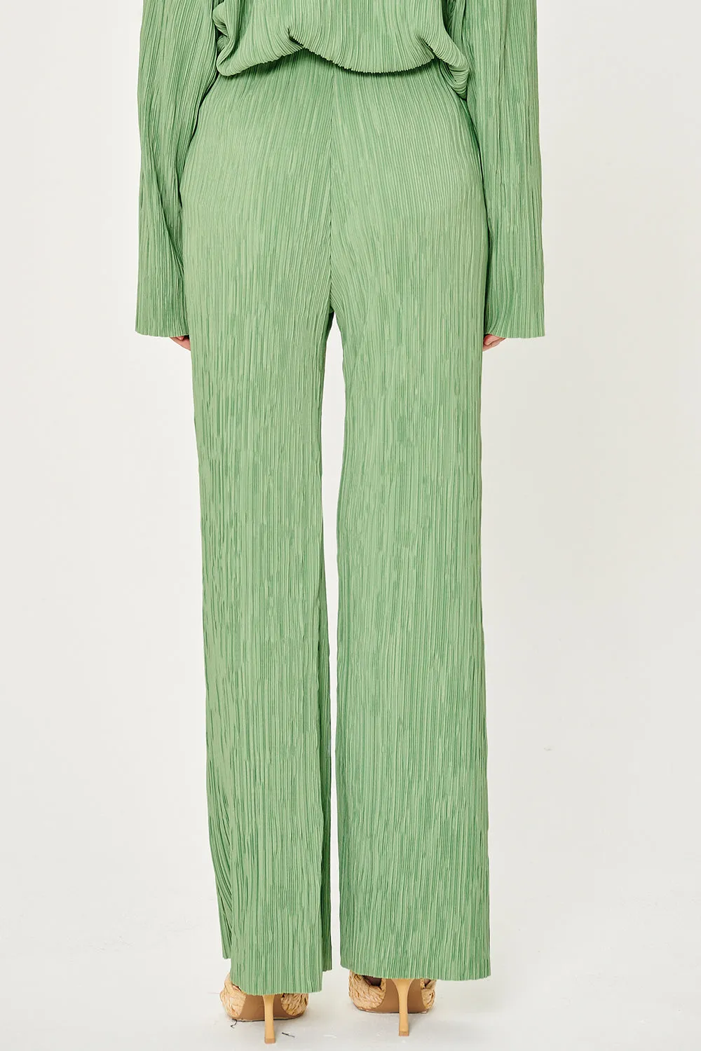 Maria Flared Leg Plisse Pants