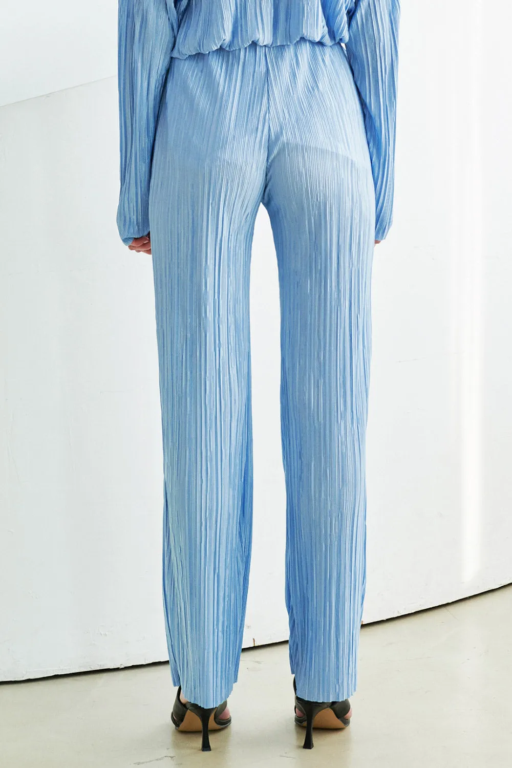 Maria Flared Leg Plisse Pants