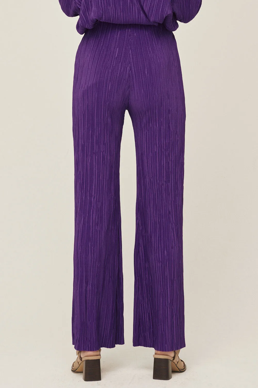 Maria Flared Leg Plisse Pants