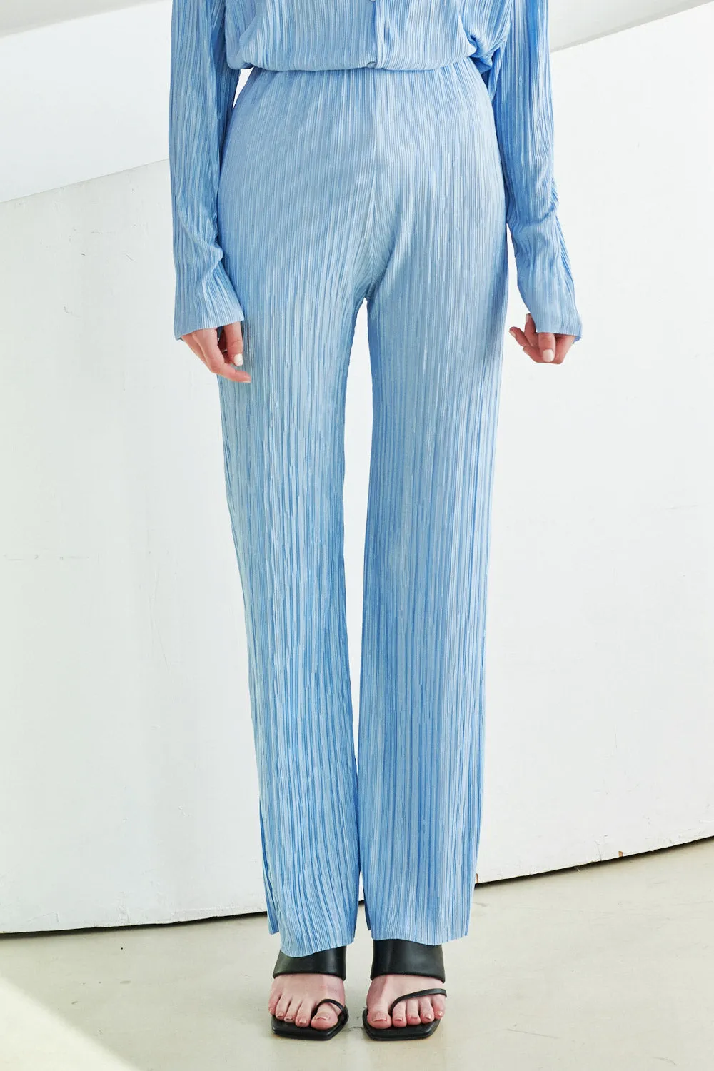 Maria Flared Leg Plisse Pants