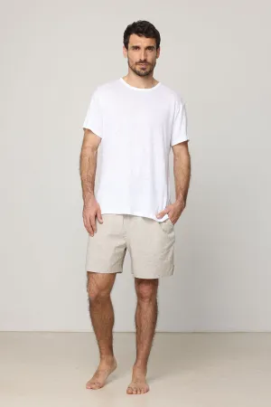 Men Short Linen Pants Natural
