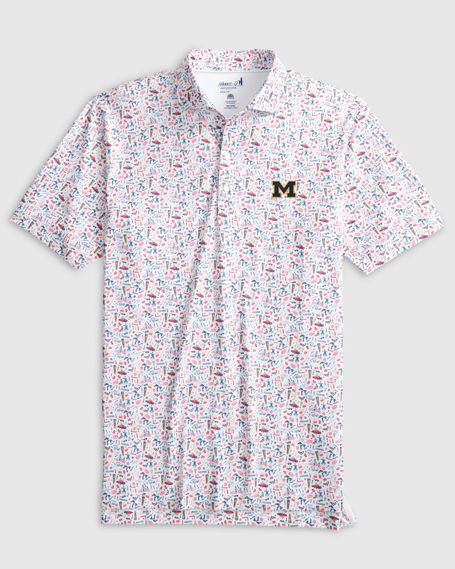 Michigan The Great Lakes Jersey Performance Polo