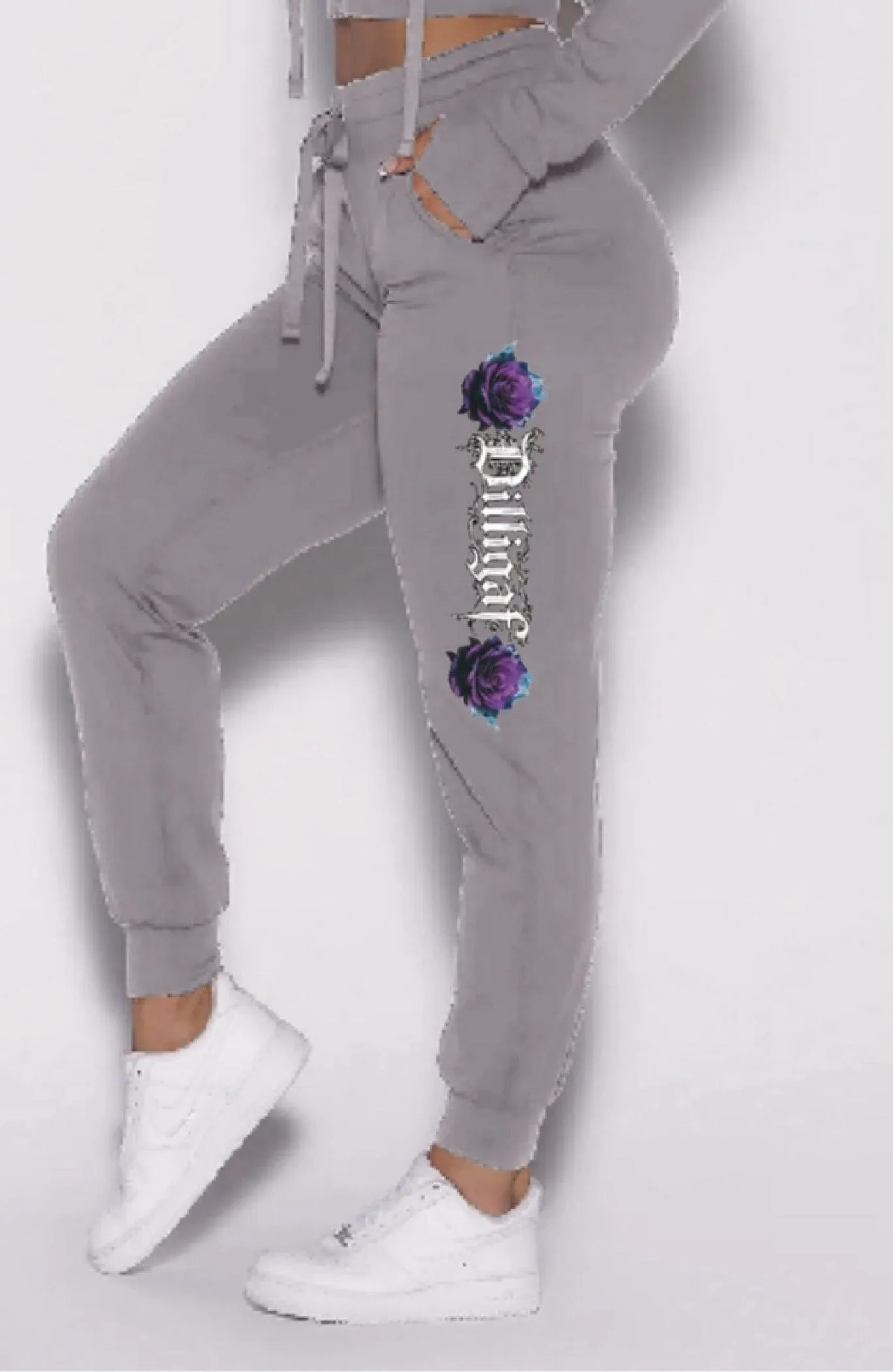 Midnight Rebellion Rose Jogger