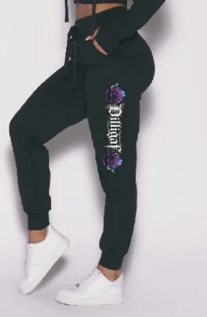 Midnight Rebellion Rose Jogger