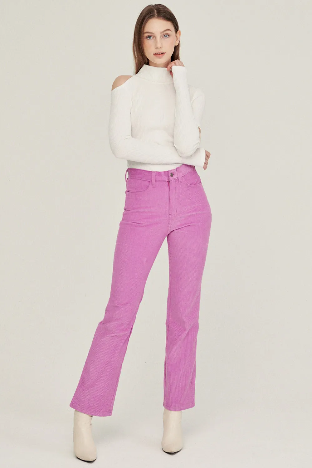 Monina High Waist Corduroy Pants