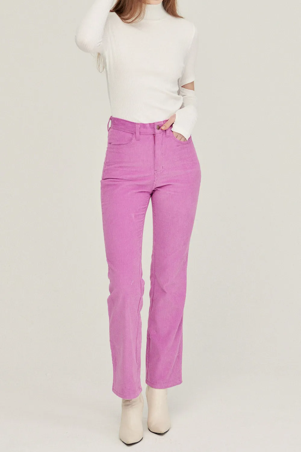 Monina High Waist Corduroy Pants