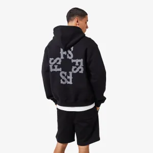 Monogram Full Zip Hoodie | Black