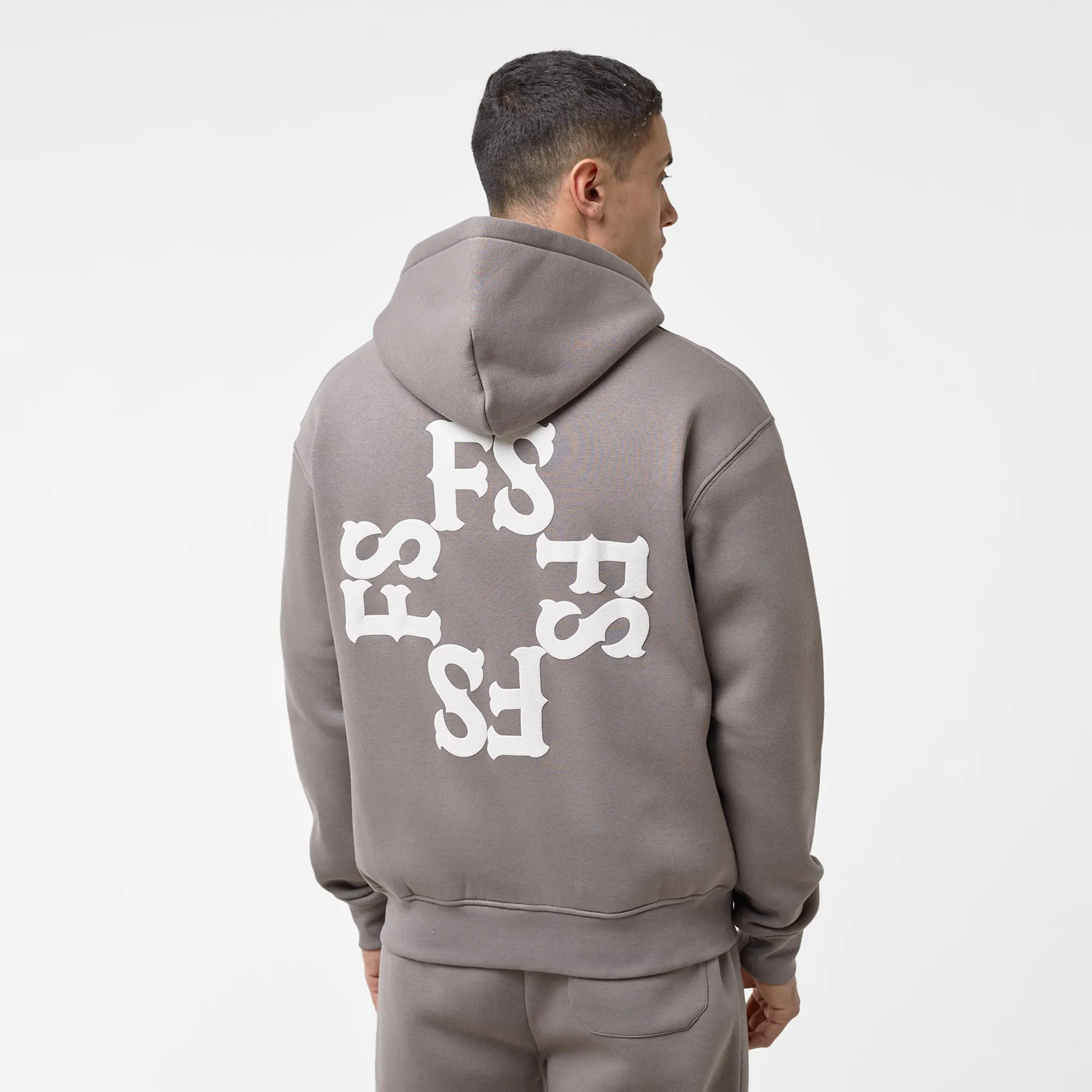 Monogram Full Zip Hoodie | Walnut Brown
