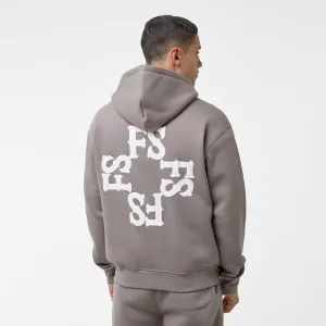 Monogram Full Zip Hoodie | Walnut Brown