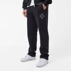 Monogram Open Hem Jogger | Black