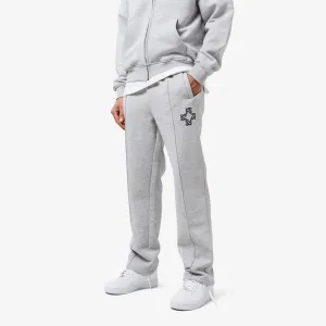Monogram Open Hem Jogger | Grey Marl