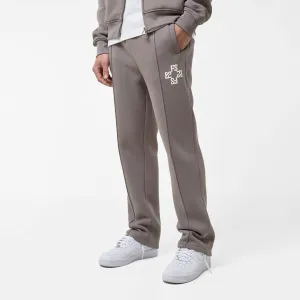 Monogram Open Hem Jogger | Walnut Brown