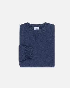 NAVY COTTON/LINEN SUMMER SWEATSHIRT