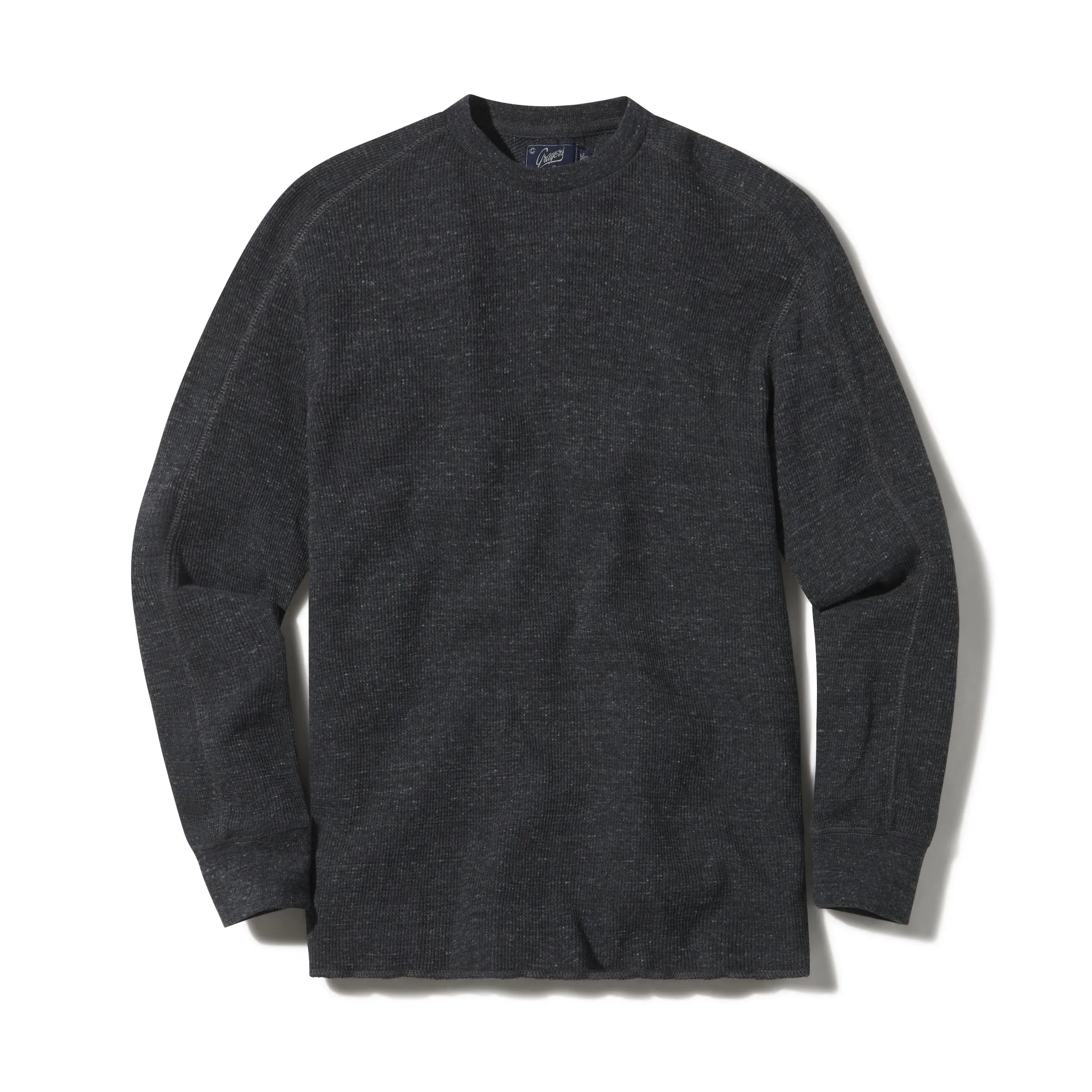 New Spencer Waffle Crew - Charcoal
