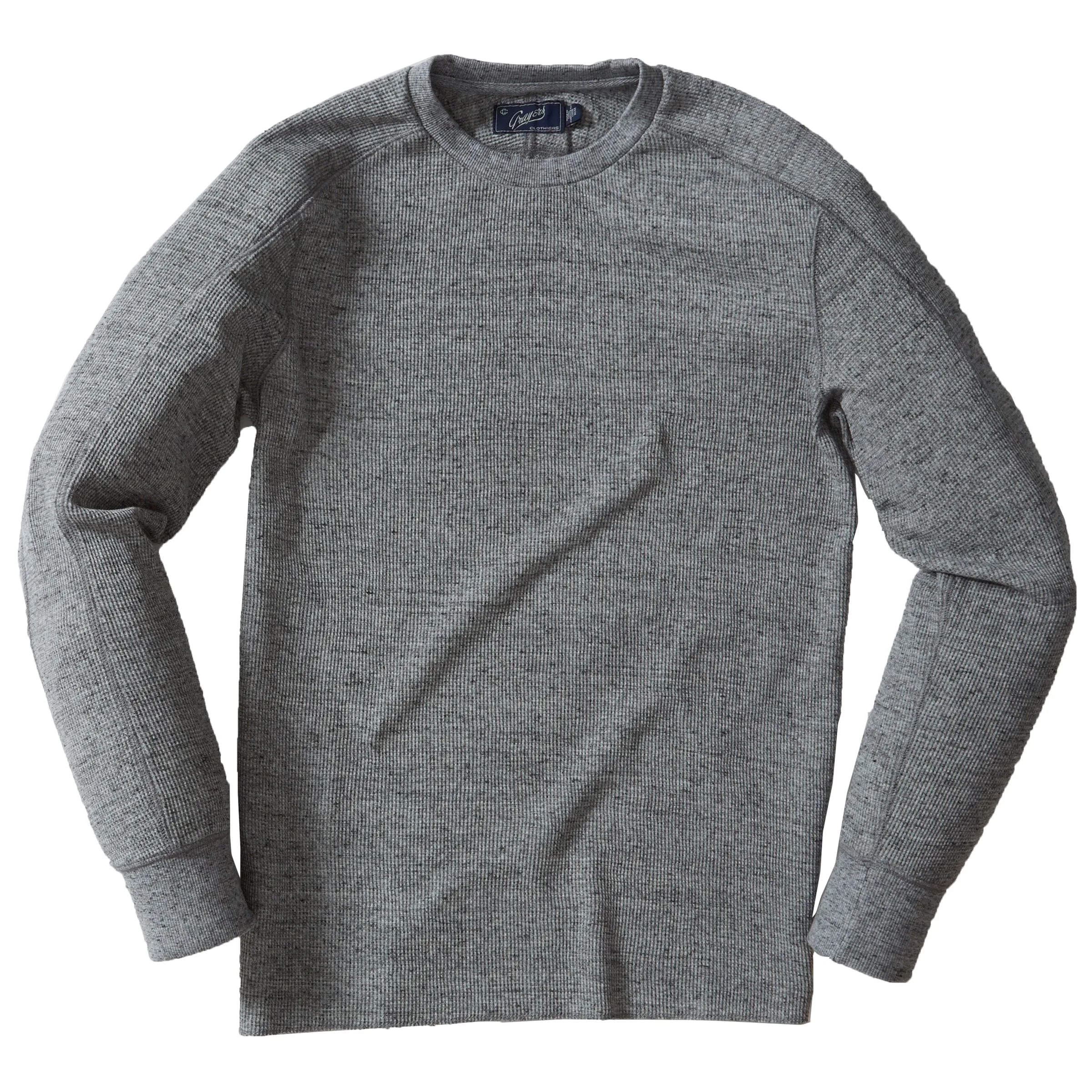New Spencer Waffle Crew - Gray Marl