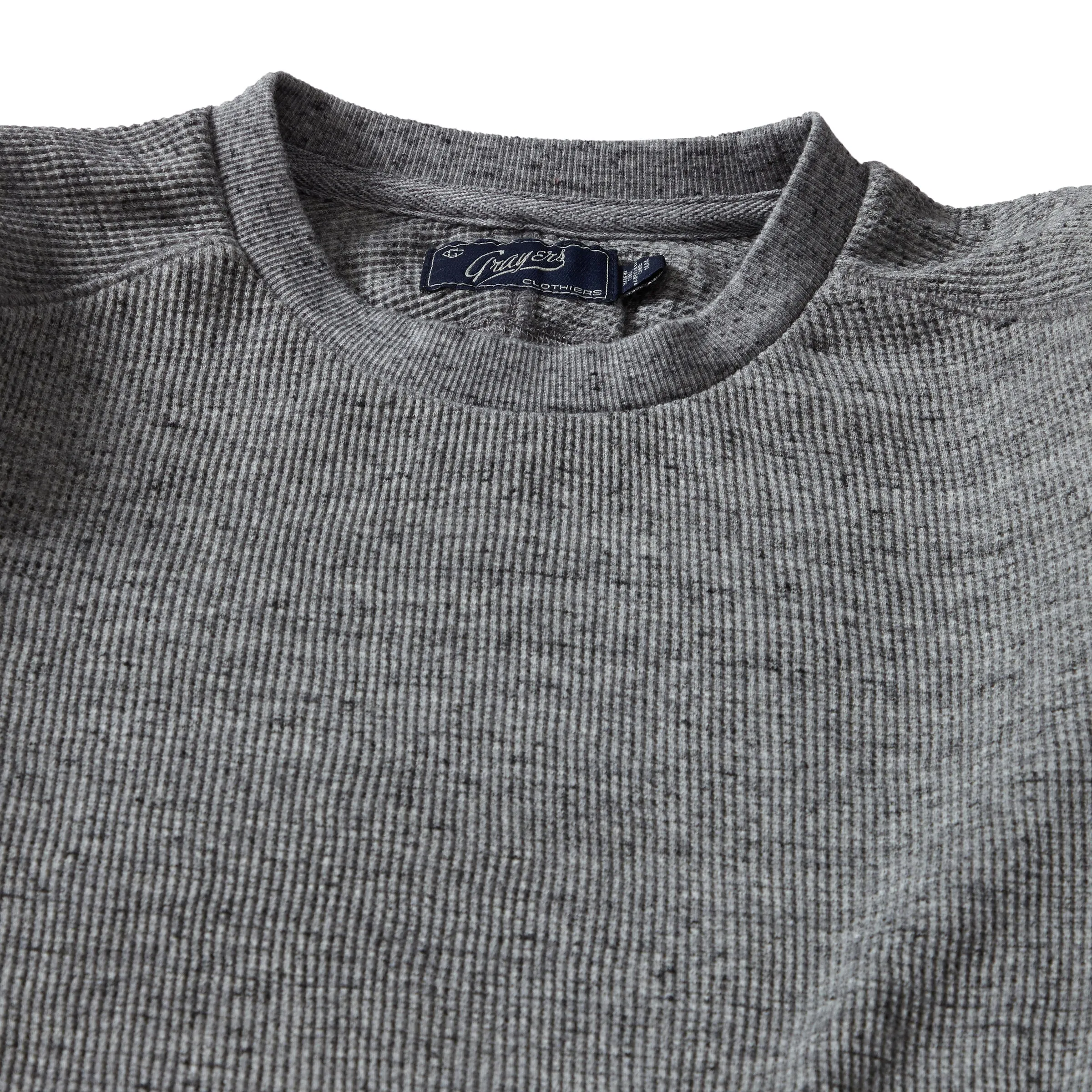 New Spencer Waffle Crew - Gray Marl