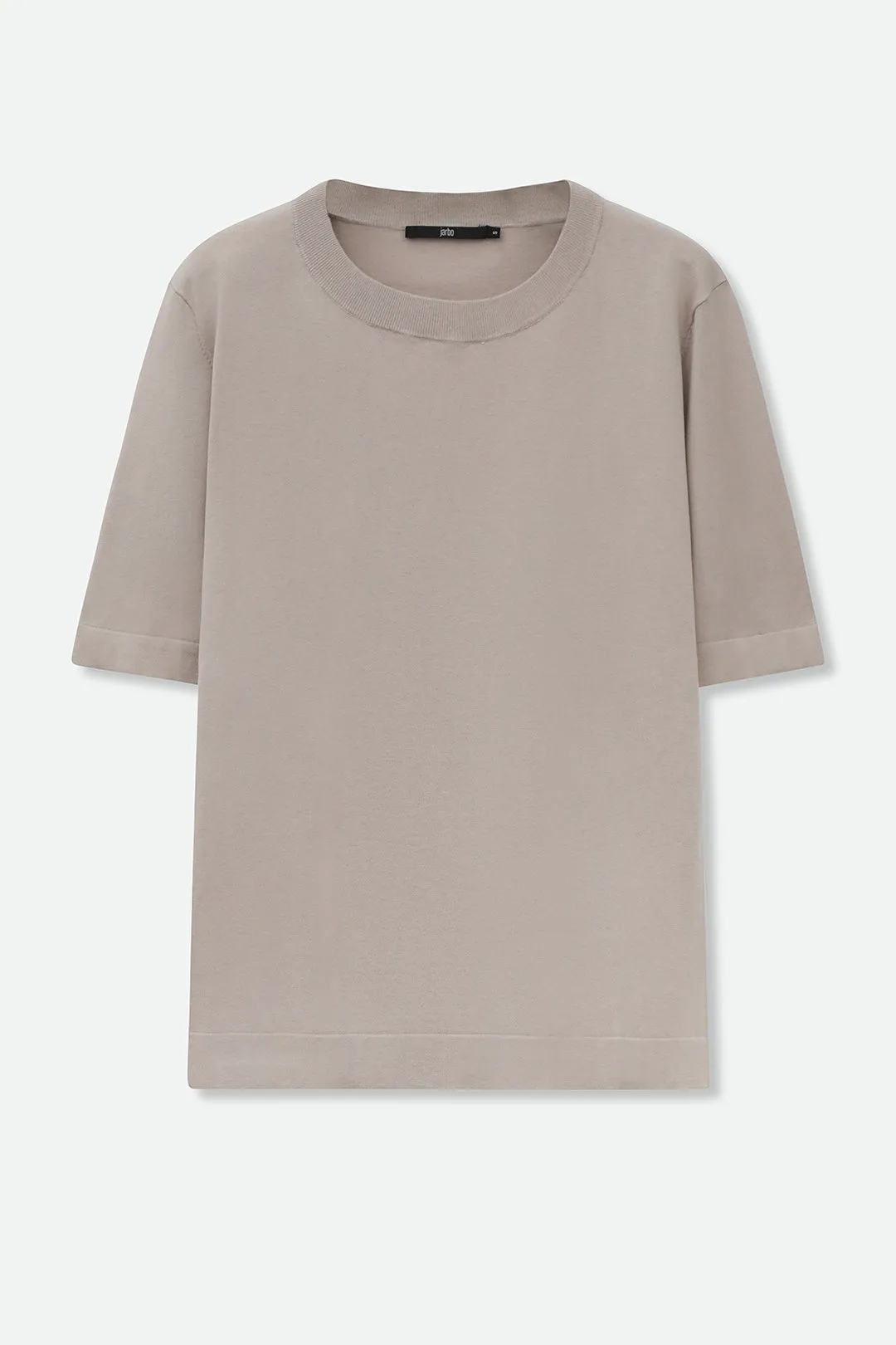 NICO TENNIS ELBOW SLEEVE CREW IN FINE GAUGE ITALIAN SILK COTTON