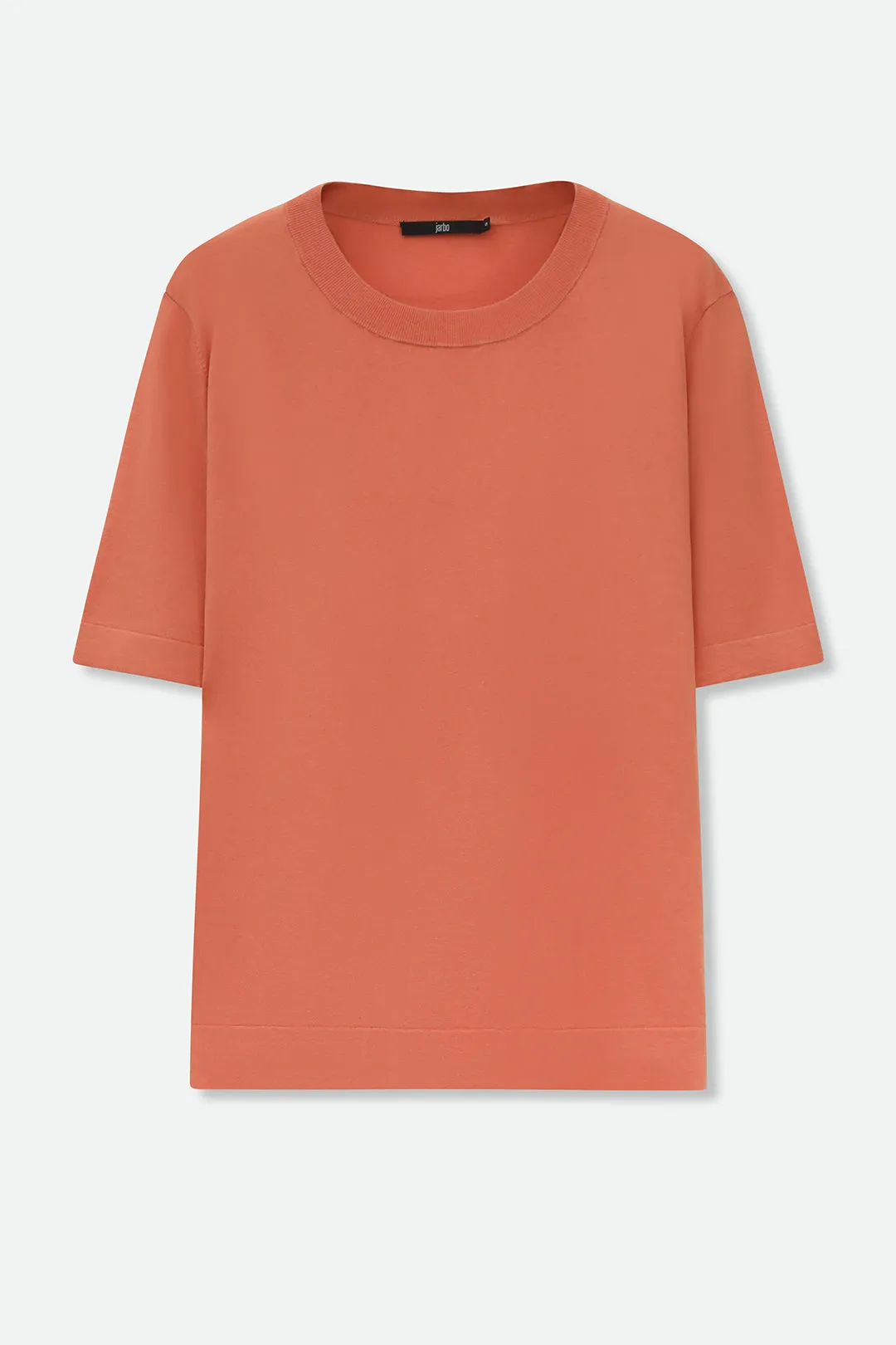NICO TENNIS ELBOW SLEEVE CREW IN FINE GAUGE ITALIAN SILK COTTON