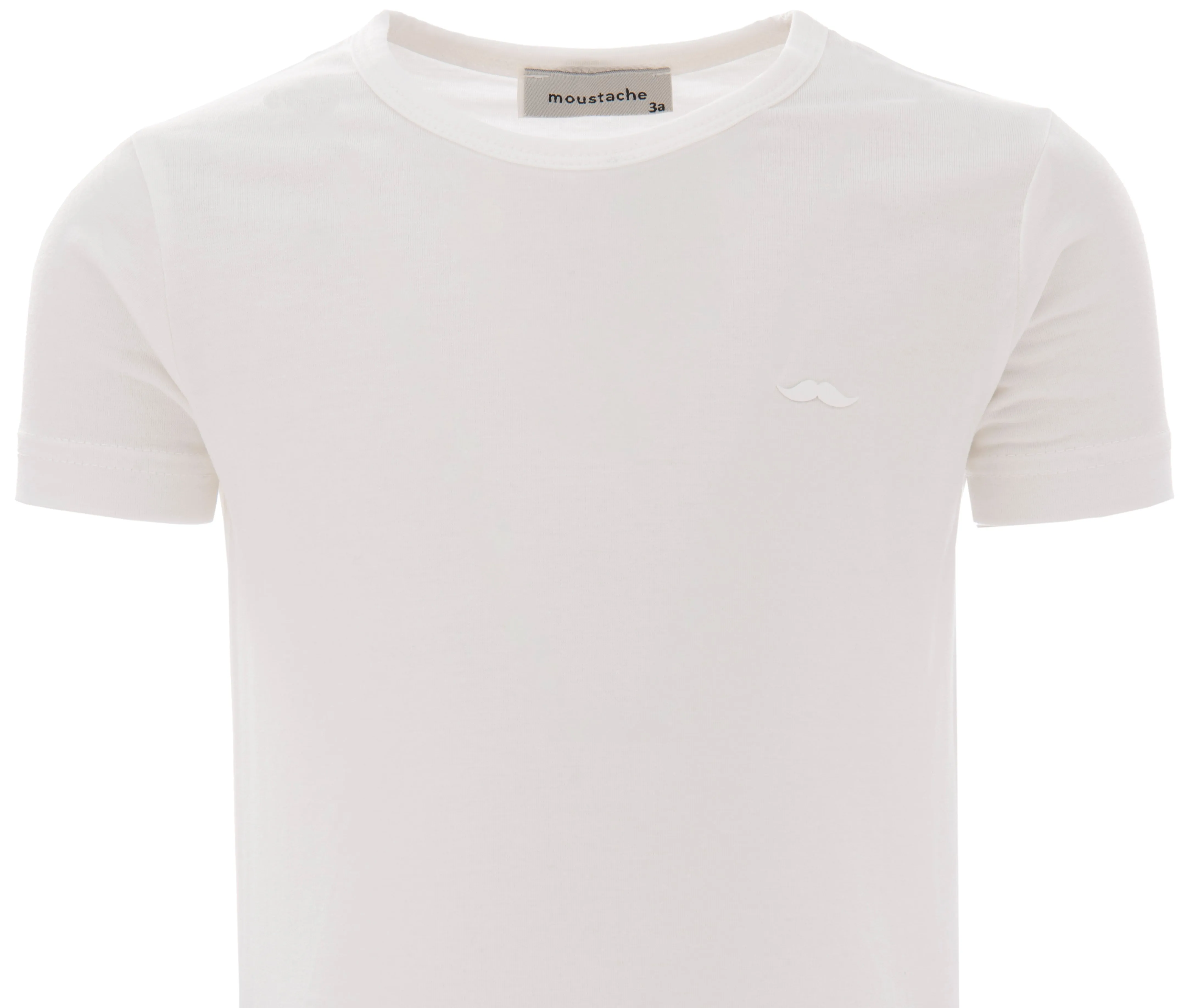 Off White Solid Cotton T-Shirt