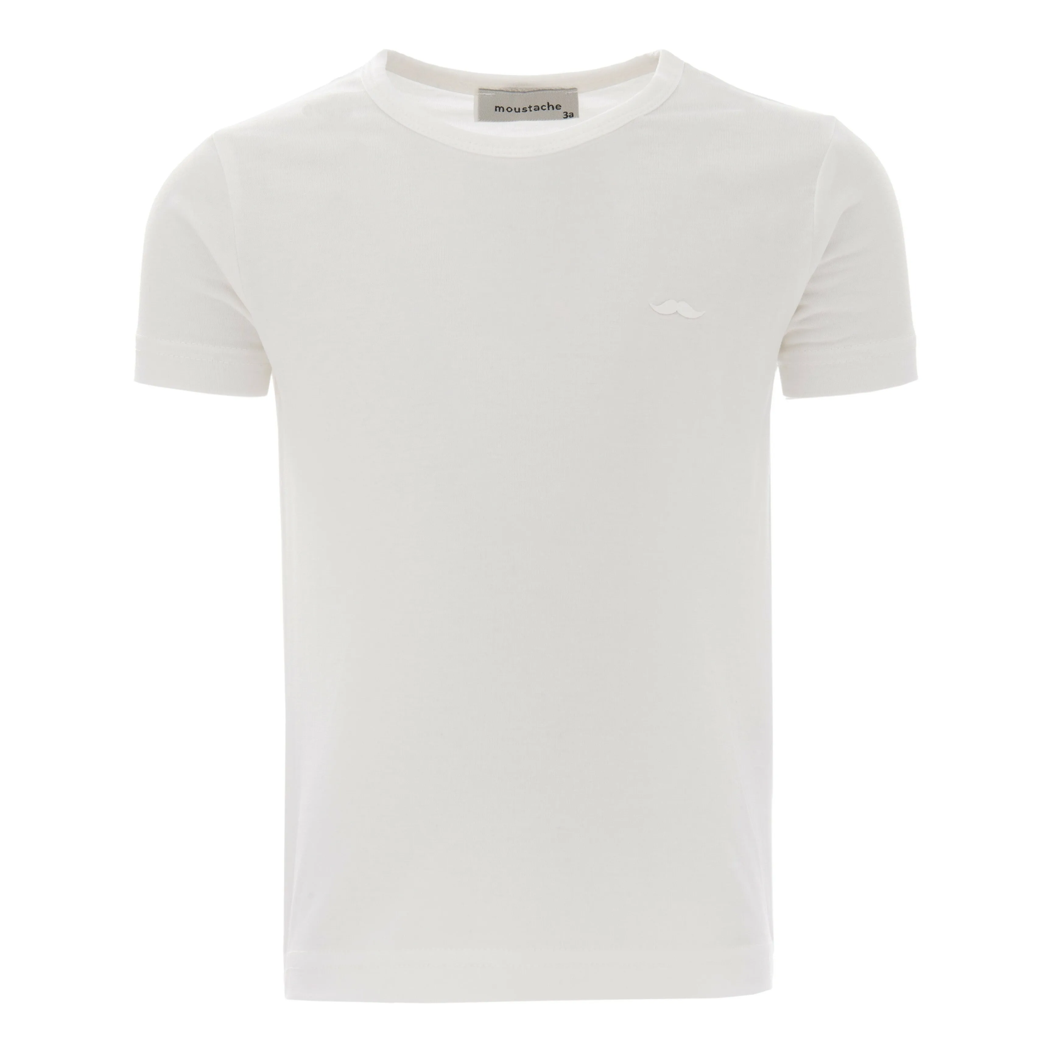 Off White Solid Cotton T-Shirt