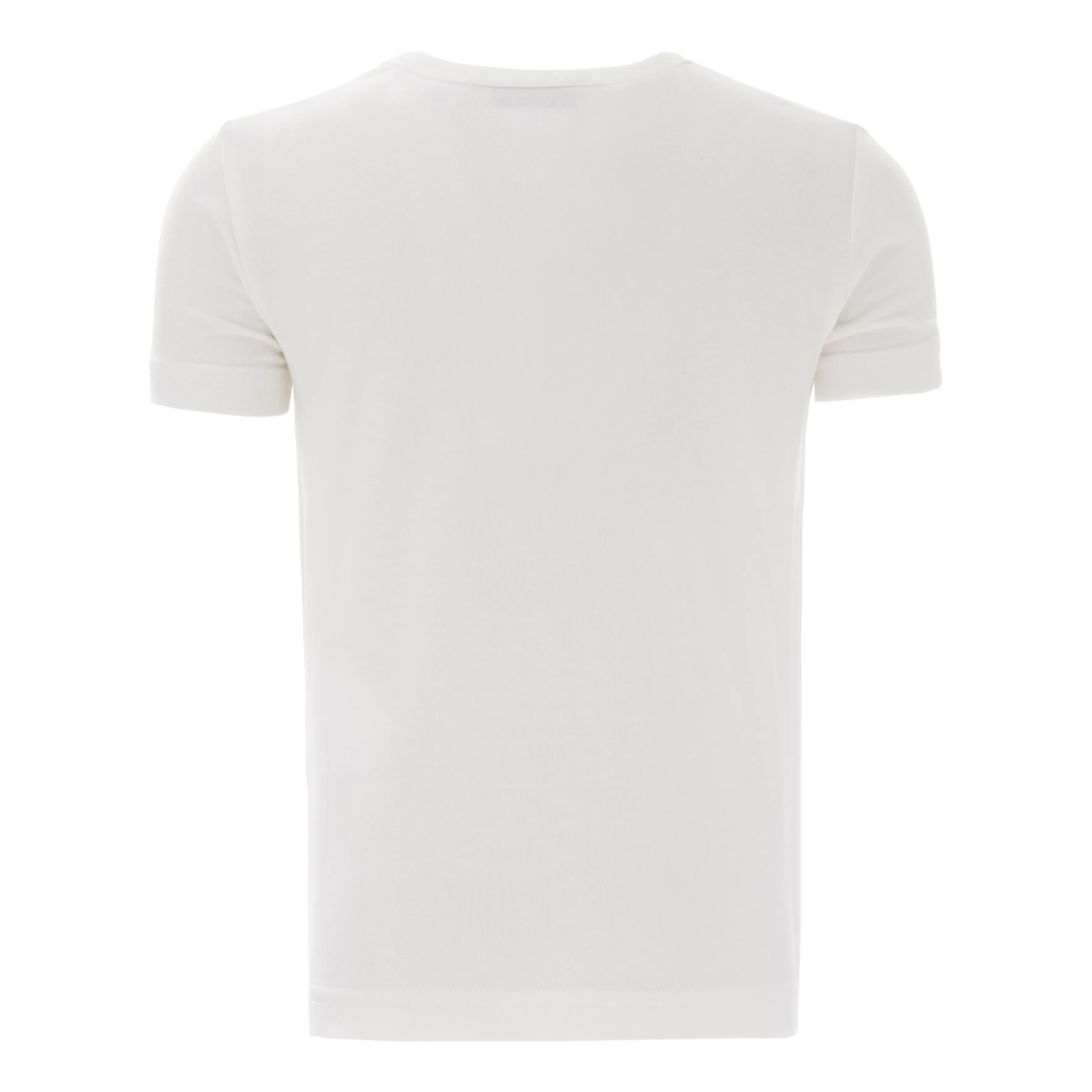 Off White Solid Cotton T-Shirt