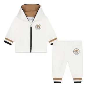 Off White Striped Logo Tracksuit
