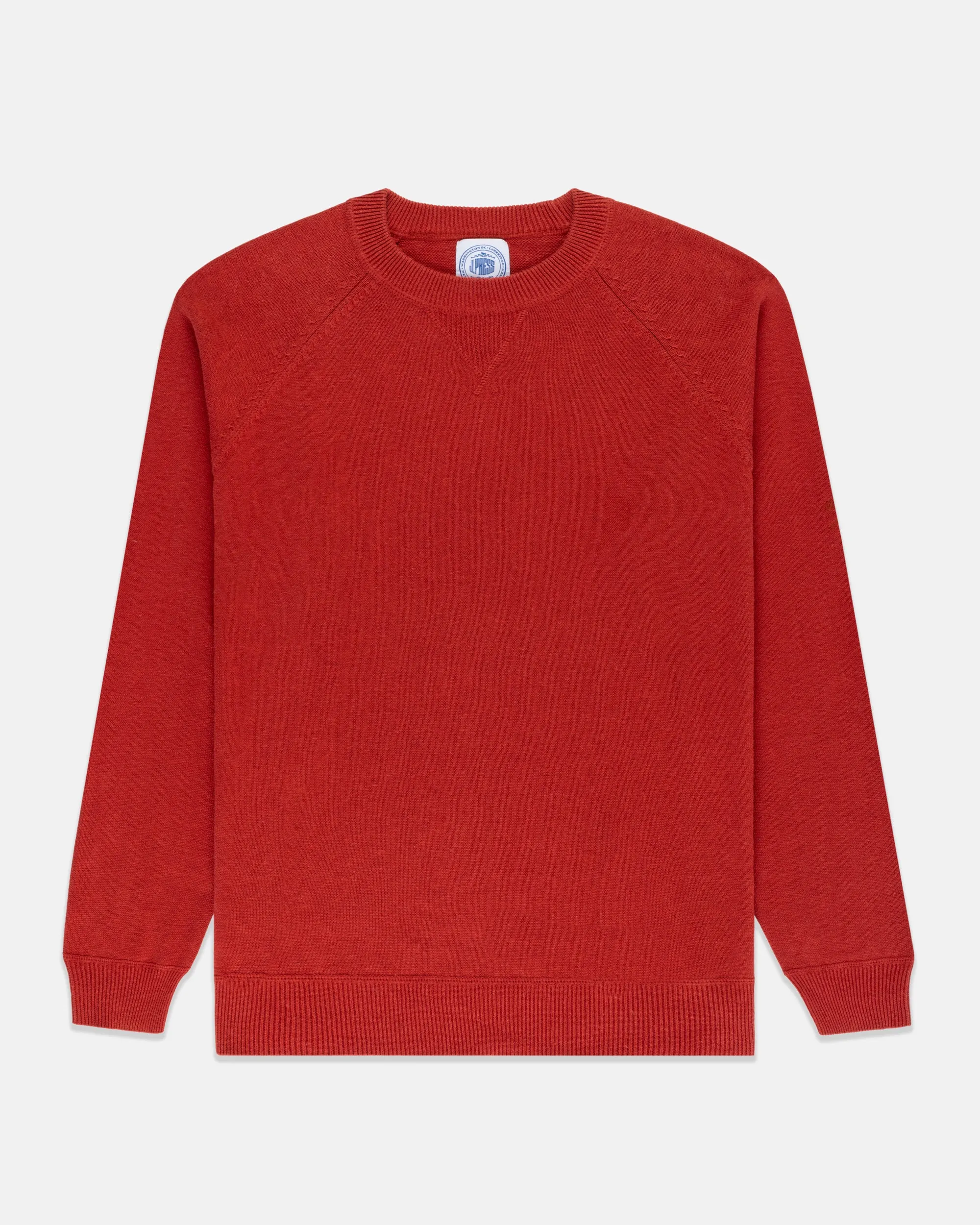 ORANGE COTTON/LINEN SUMMER SWEATSHIRT