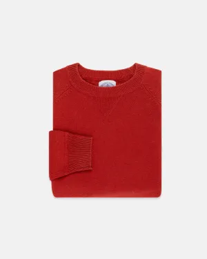 ORANGE COTTON/LINEN SUMMER SWEATSHIRT
