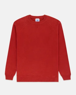 ORANGE COTTON/LINEN SUMMER SWEATSHIRT