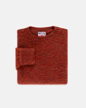 ORANGE MIX SHAGGY DOG CREWNECK SWEATER
