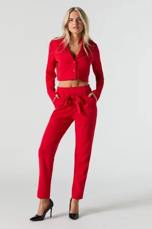 Pantalon habillé mince avec ceinture