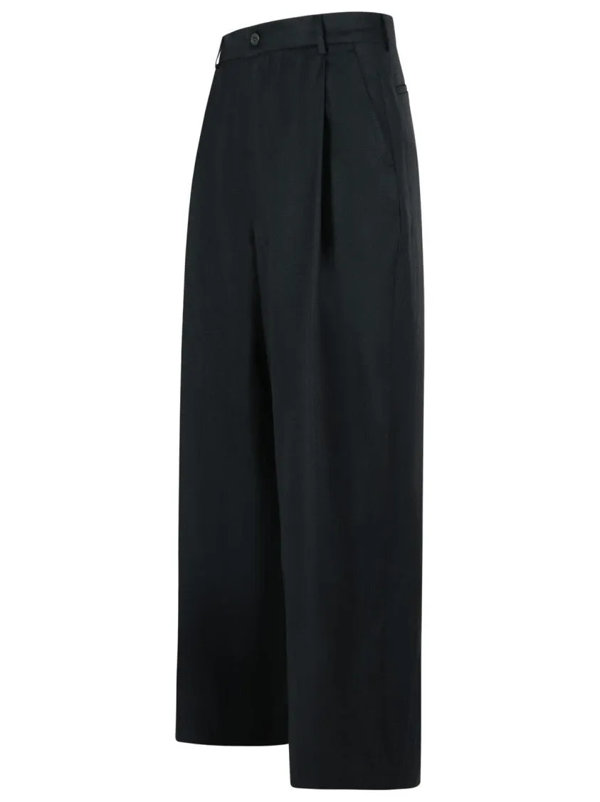 Pepper' Black Wool Blend Pants
