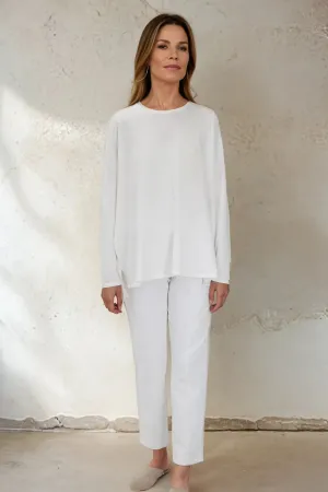 PRIMROSE CREW IN KNIT PIMA COTTON STRETCH