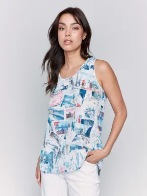 Printed Reversible Cami - Postcard