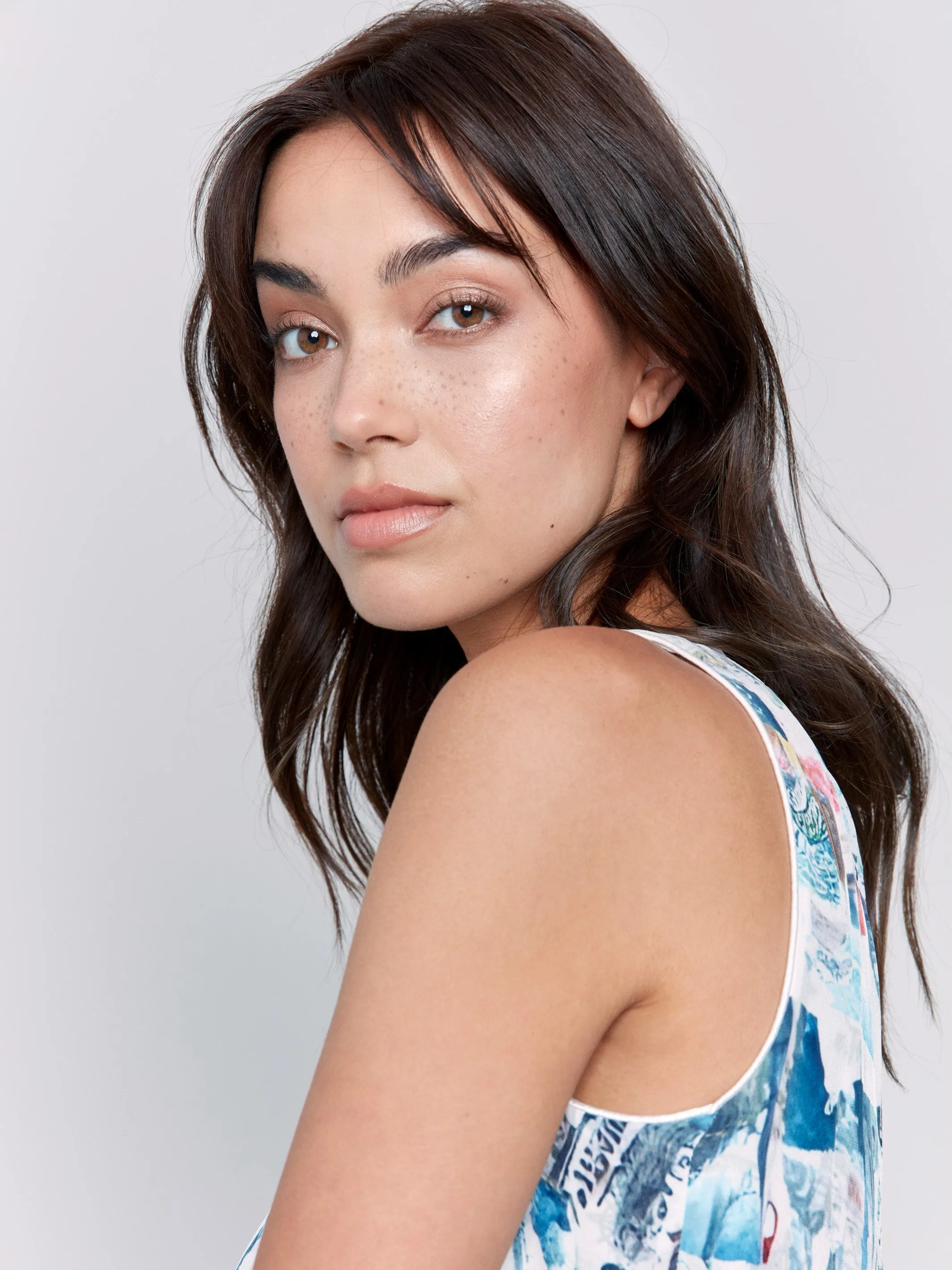 Printed Reversible Cami - Postcard