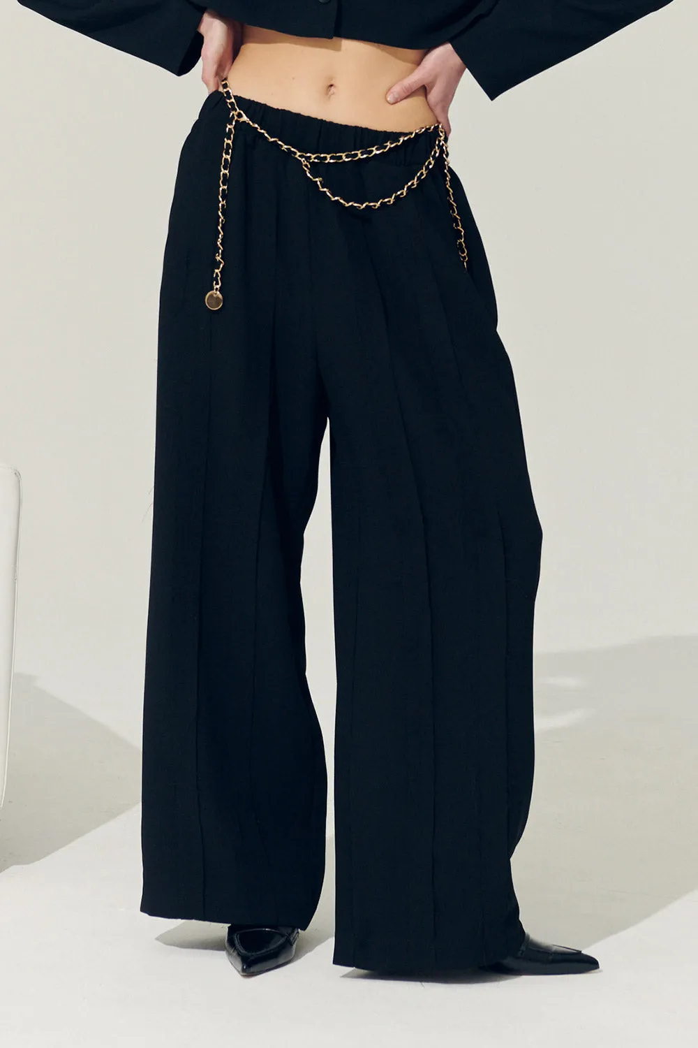 Re:born Daisy Frayed Trim Wide Pants