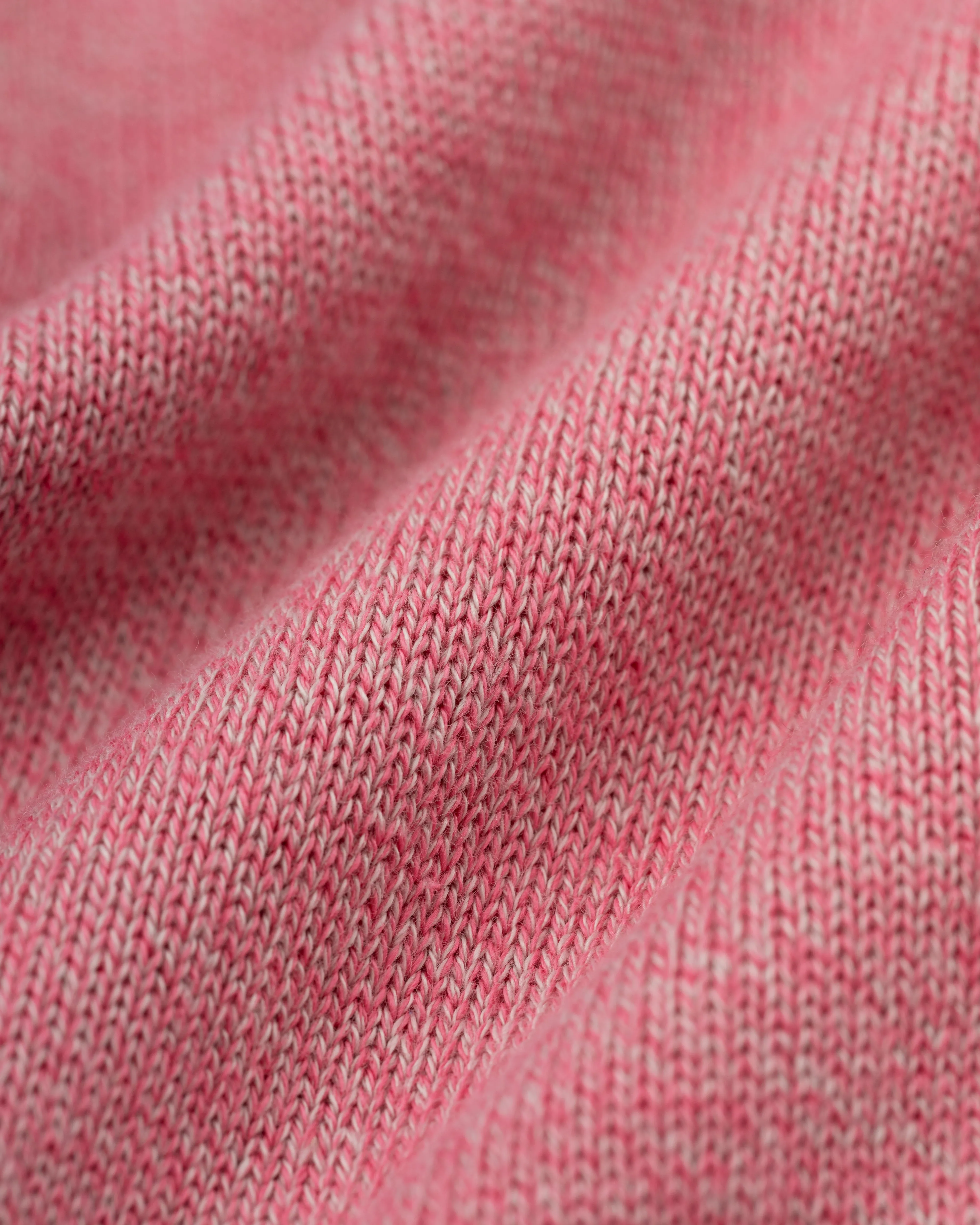 RED MARL COTTON CREWNECK TIPPED SWEATER