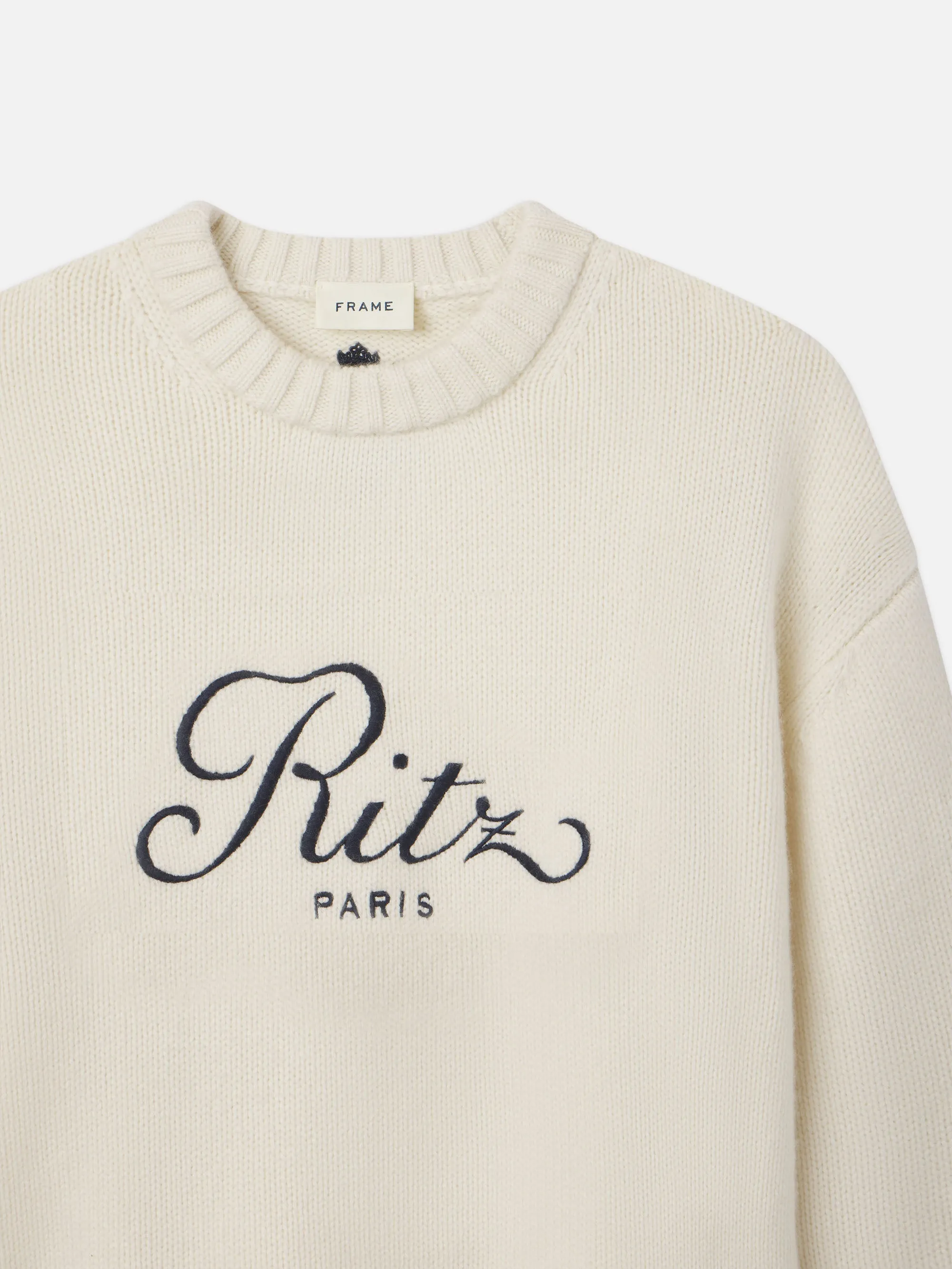Ritz Unisex Cashmere Sweater -- Cream