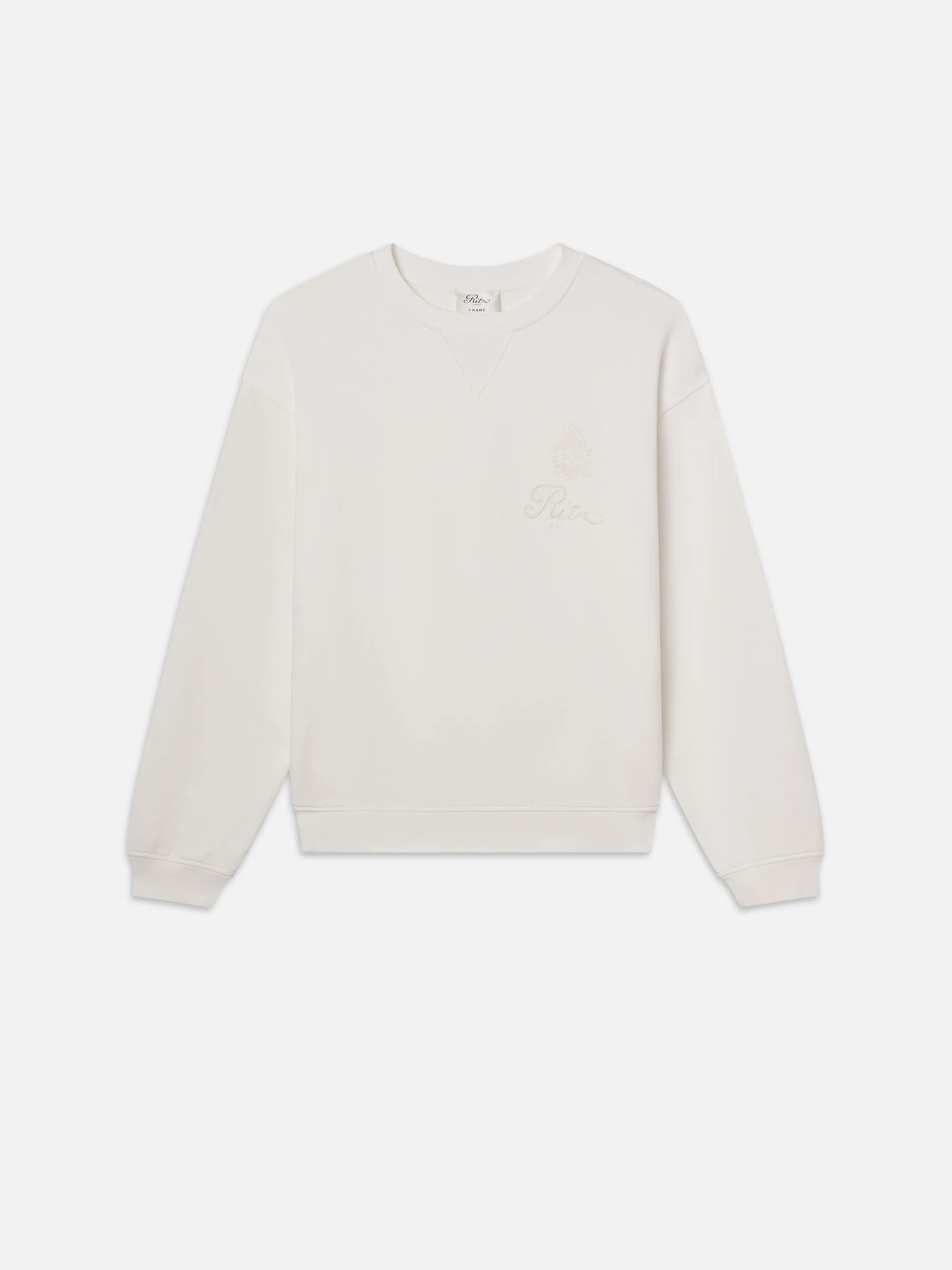 Ritz Unisex Tonal Logo Crewneck -- Cream