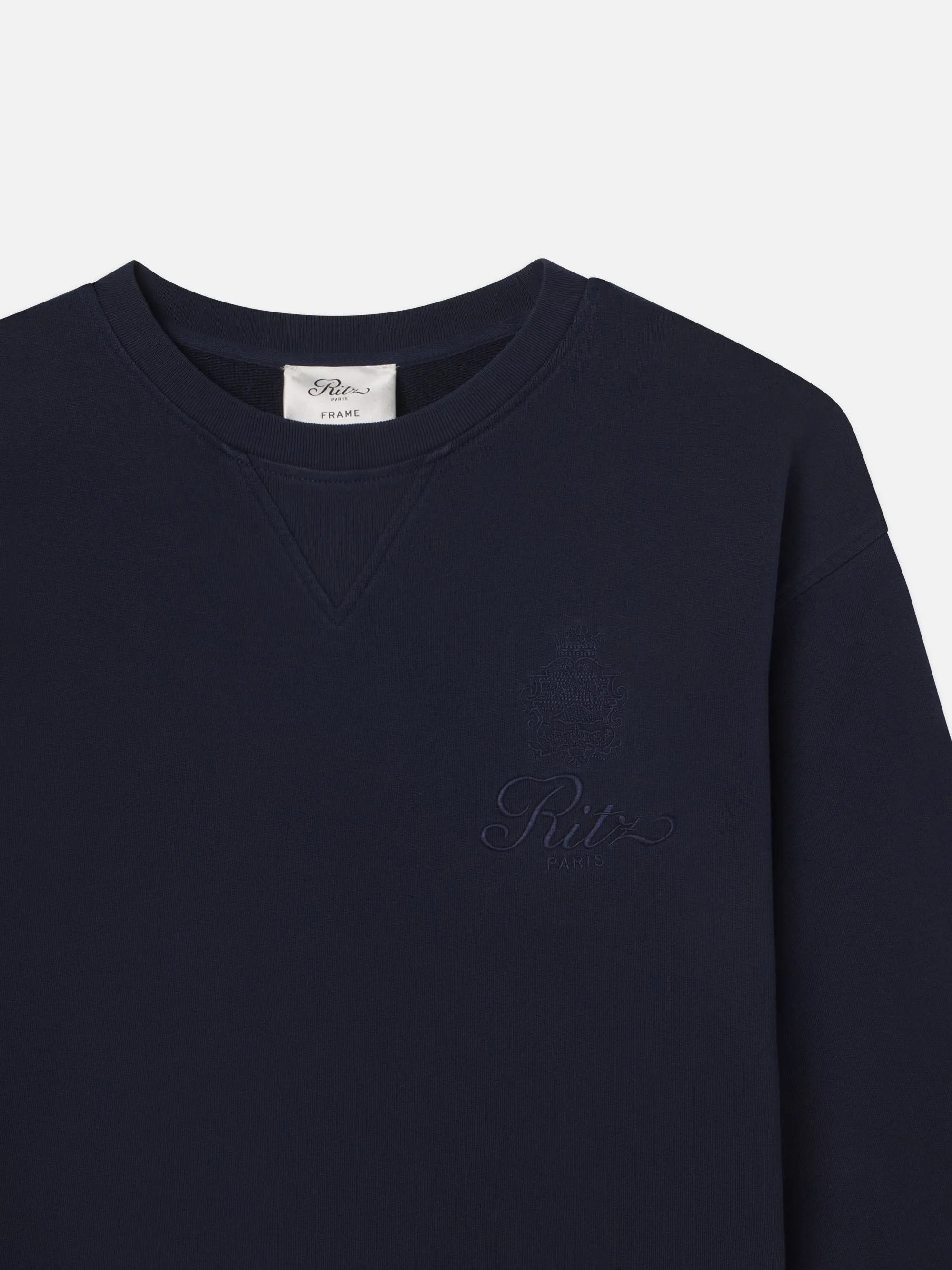 Ritz Unisex Tonal Logo Crewneck -- Dark Navy
