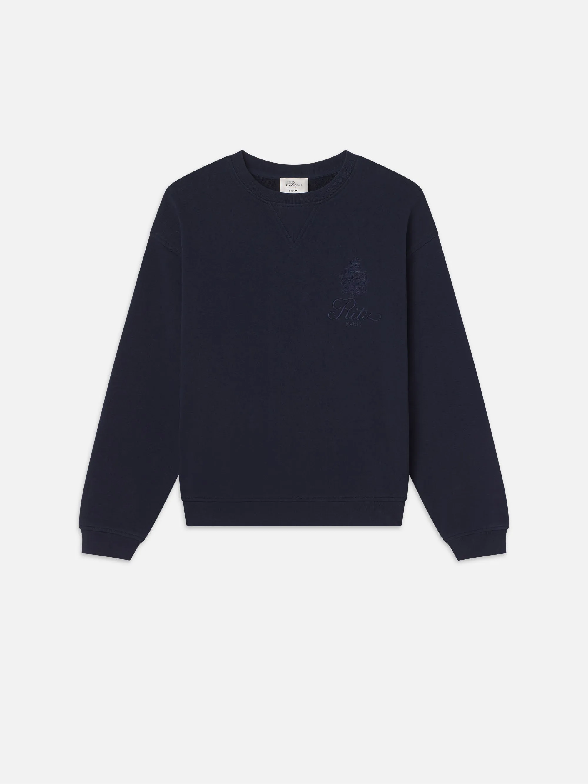 Ritz Unisex Tonal Logo Crewneck -- Dark Navy