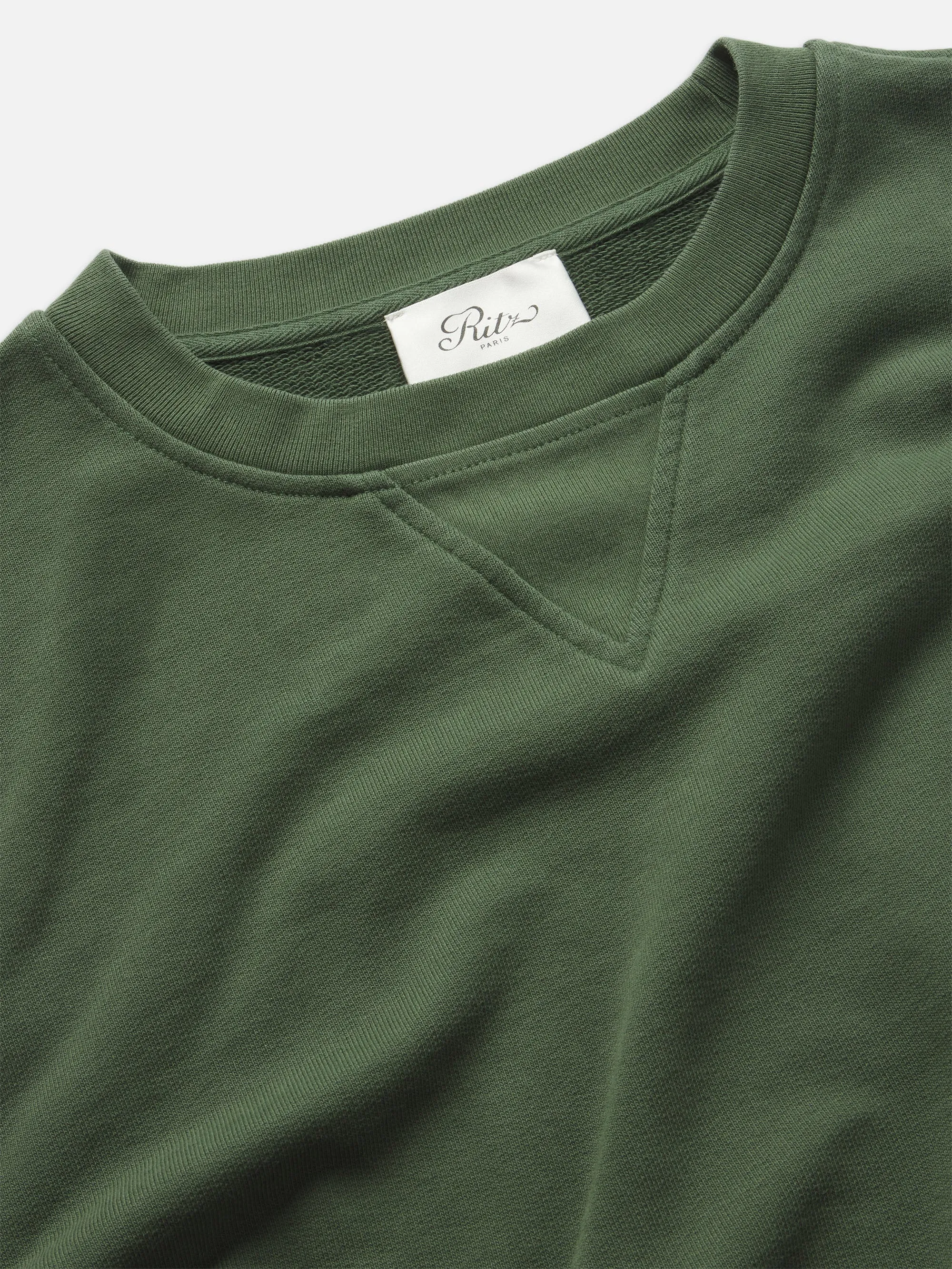 Ritz Unisex Tonal Logo Crewneck -- Hunter Green