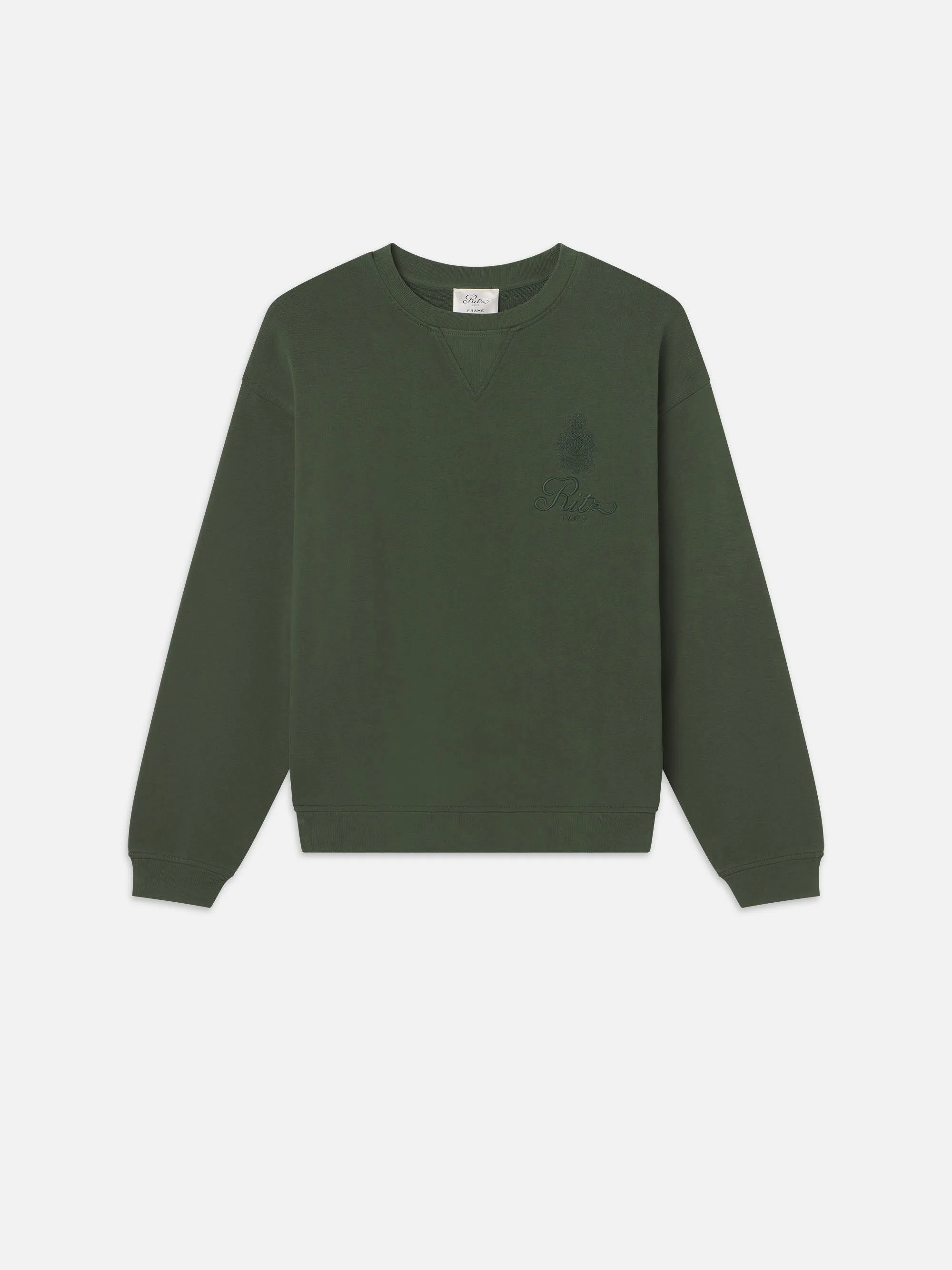 Ritz Unisex Tonal Logo Crewneck -- Hunter Green