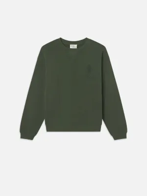 Ritz Unisex Tonal Logo Crewneck -- Hunter Green