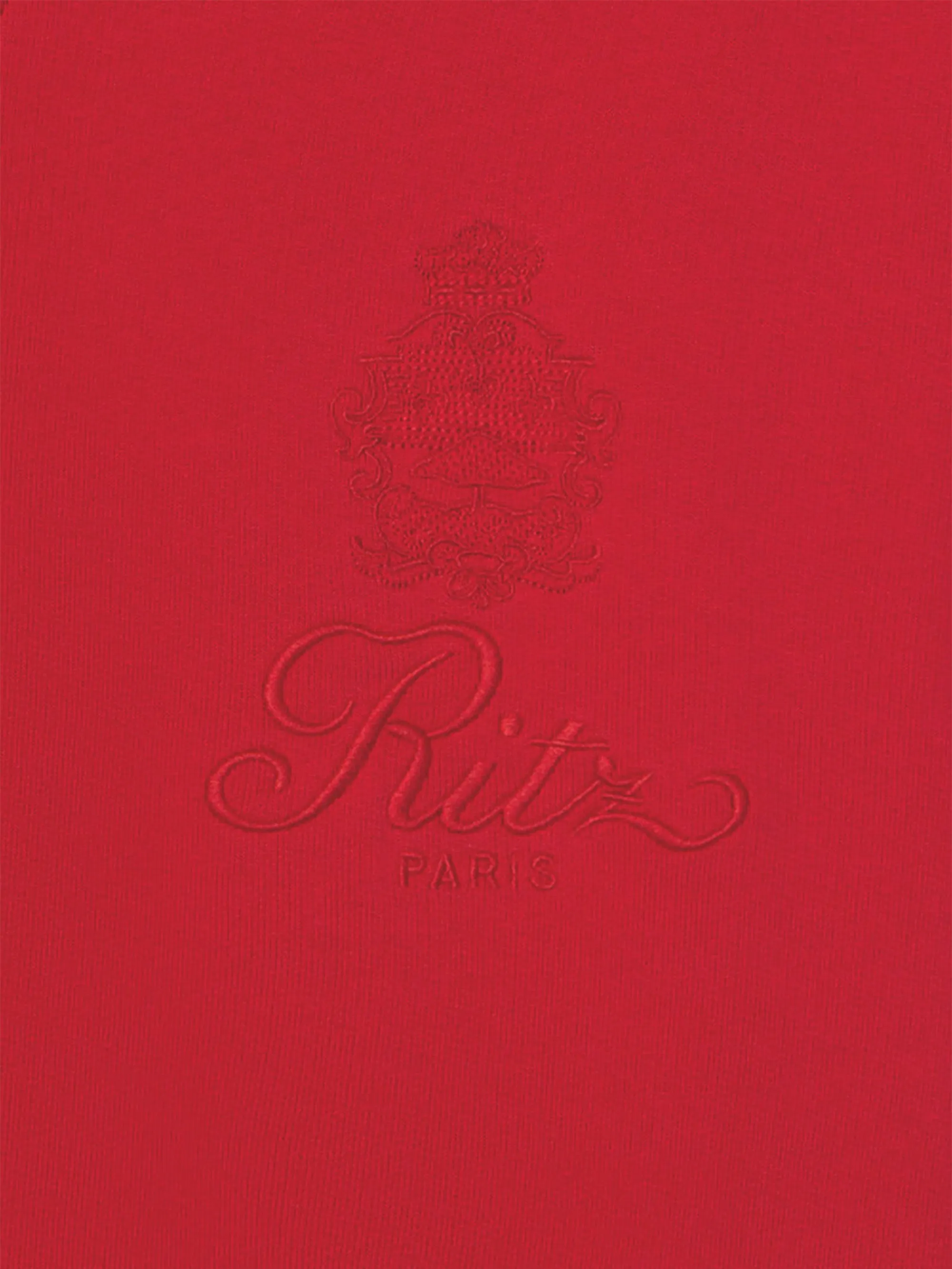 Ritz Unisex Tonal Logo Crewneck -- Red